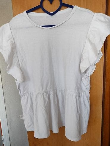 Айымдардын кийими: Блузка, Крестьянка, Пахта, Solid print — 3