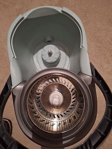 Тазалоо үчүн инвентарь: Комплект для мытья полов с ведром и центрифугой (spin-mop) - — 1