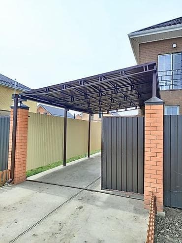 Товары для пикника: Навес, Двускатный, Металл, Профнастил, Установка — 5