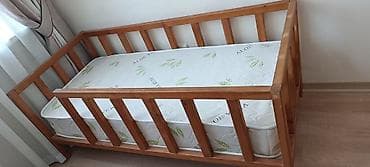 детиски карават: Детская односпальная кровать, Б/у, Для девочки, Для мальчика, С матрасом, Дерево, Самовывоз — 2