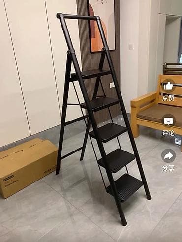 Готовые балясины: Складная стремянка с 5 широкими ступенями. - Материал: металлическая — 5