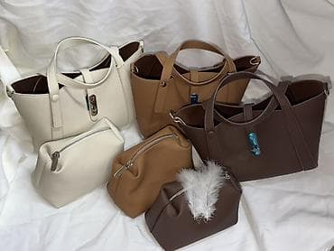 case logic: Сет из сумок и косметичек из мягкой фактурной эко-кожи Материалы и — 1