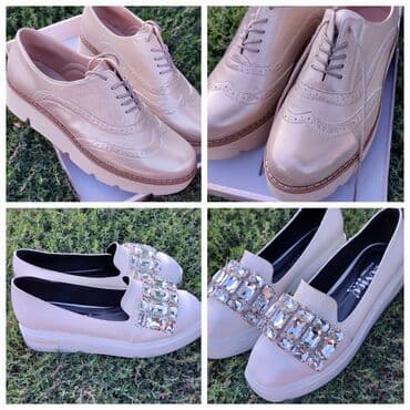 1. Обувь золотистая НОВАЯ! Размер 40. (Турция)1500с 2. Белые