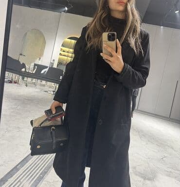 Пальто, Осень-весна, Оверсайз, Однобортная модель, Без подкладки, L