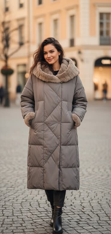 срочно продаю в связи с переездом: Куртка новая 52 54 56 размер с натуральным мехом ЛЮКСОВОЕ КАЧЕСТВО — 1