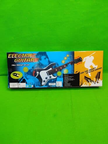 Паркет: Гитара игрушка музыкальная🎸 Комплектация товара: гитара, 3 батарейки✅ — 7