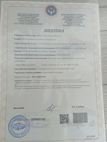 г бишкек портер 1: Mercedes-Benz Спринтер: 2003 г., Бус — 8