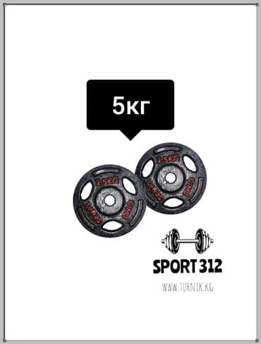 набор фишек для покера: Блина на штангу Железные 2 блина по 2,5 кг Комплект 5 кг Цена указана — 1