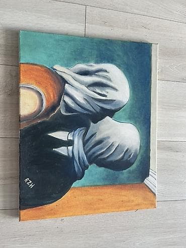 love is: Картина на холсте, масляные краски. Авторская интерпретация известного — 1