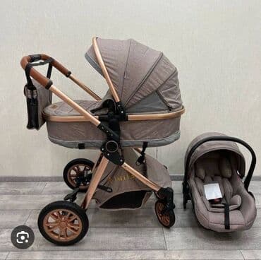 прогулочные коляски peg perego si completo: Коляска, цвет - Золотой, Б/у — 1