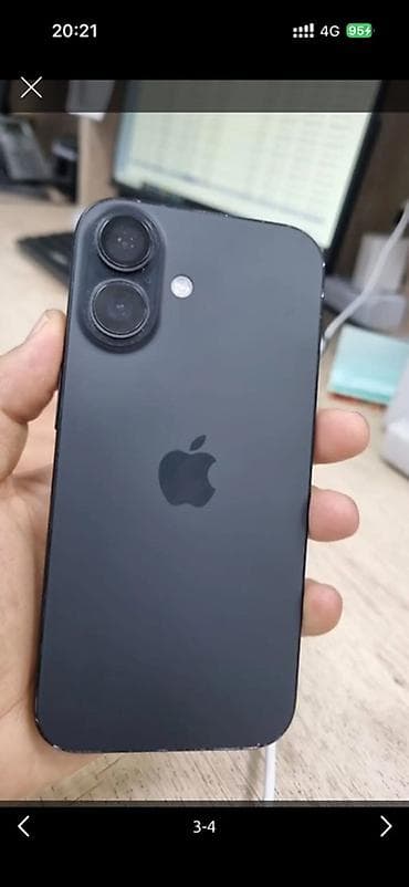 iphone 16 бу: IPhone 16, Б/у, 128 ГБ, Черный, 91 % — 1