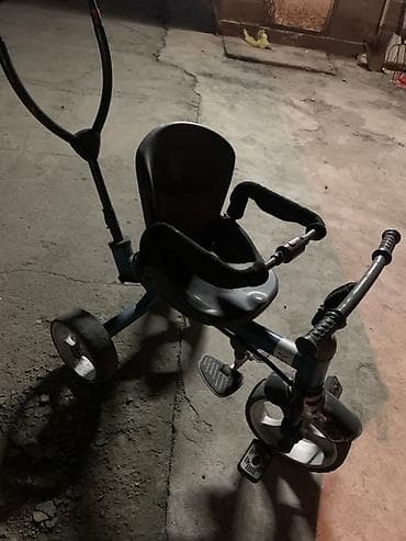 Детский трёхколёсный велосипед с родительской ручкой - Металлическая