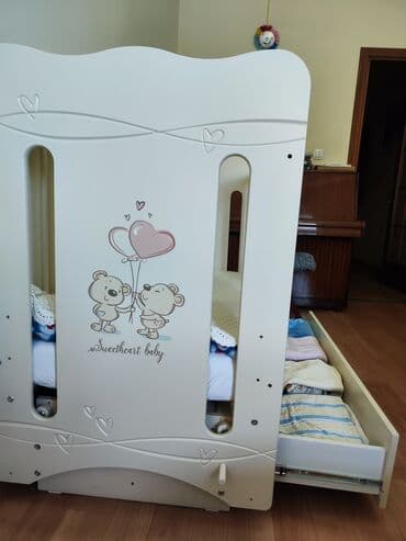 одно спальное кровать: Детская кровать, до 3 лет, три положения ложа, ящик для хранения — 7