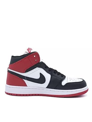 Личные вещи: Кроссовки Nike Air Jordan 1 Mid (цвет: черный/белый/красный) - Верх — 3