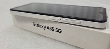 Samsung Galaxy A55, Б/у, 256 ГБ, цвет - Белый, 2 SIM