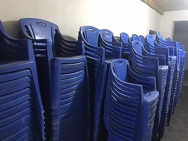 пластиковый стулья: Пластиковый стул, цвет - Синий — 1