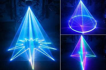 прожектора: RGB лазер для шоу и дискотек — Мощность: 5 Вт — Цвета: RGB — 2