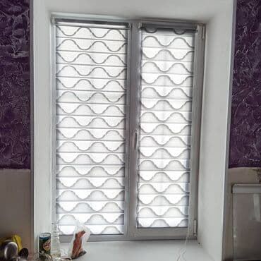 жалюзи с рисунком: Шторы день-ночь("зебра") ✔Ткань - зебра 3D треугольник коричневый — 1