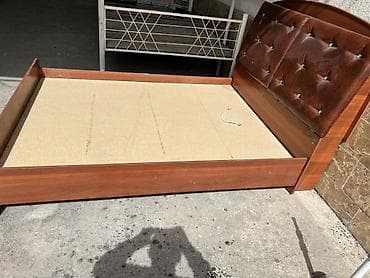 Эки кишилик керебеттер: Двуспальная кровать с мягким изголовьем - Размер спального места — 3