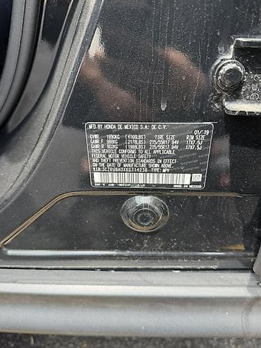 бампер срв рд1: Honda HR-V: 2019 г., 1.8 л, Вариатор, Бензин, Кроссовер — 4
