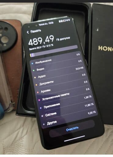 прочный телефон: Honor Magic 5 Pro, Б/у, 512 ГБ, цвет - Черный, 2 SIM — 3