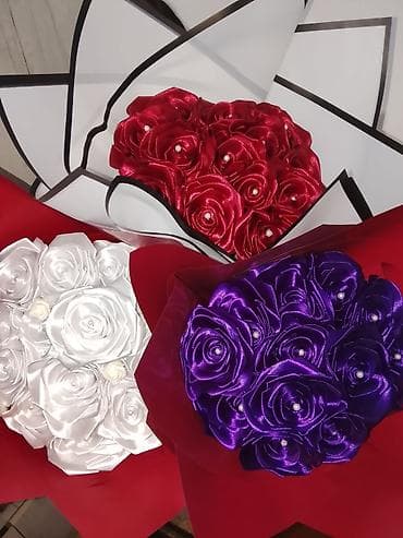 живые розы: 🌹✨ АТЛАСНЫЕ БУКЕТЫ РУЧНОЙ РАБОТЫ ✨🌹 Ищете необычный и запоминающийся — 4