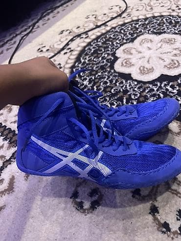 борцовки tiger: Кроссовки (борцовки) ASICS, синие Размер обуви 39 - Тип: спортивная — 4