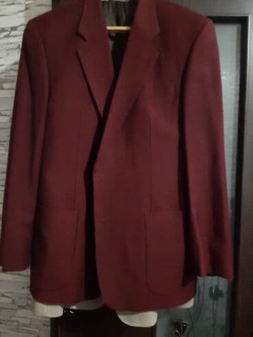 Киреге берилүүчү кийимдер: Мужские костюмы по 700 сом (без брюк) Бардовый пиджак легкий весна — 2