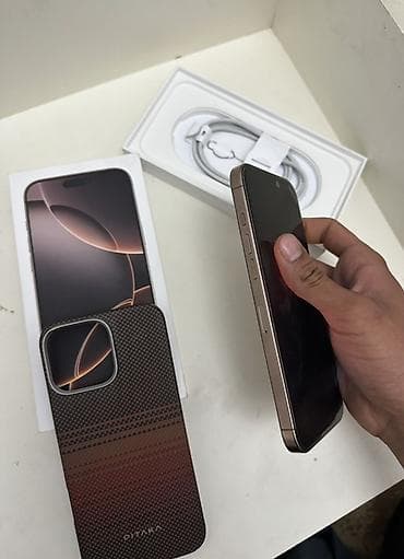 сары булун: IPhone 16 Pro Max, Жаңы, 256 ГБ, Desert Titanium, Куту, 98 % — 4