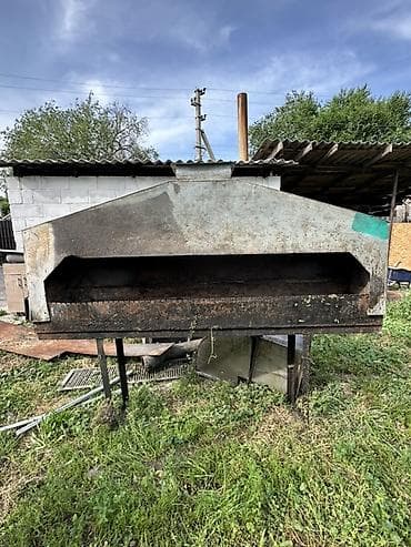 кафе жибек жолу: Уличная жаровня/мангал большого формата с вытяжным кожухом - — 1
