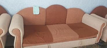 обивка: Комплект мягкой мебели, Б/у, цвет - Коричневый — 2
