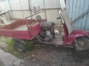 Самодельный трёхколёсный грузовой мотороллер с бортовой платформой