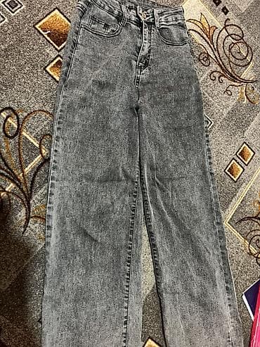 брюки лосины с: Серые джинсы Denim - Цвет: серый (варка «wash» с легким эффектом — 4