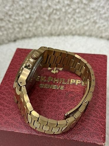 Башка аксессуарлар: Часы наручные в стиле Patek Philippe - Корпус и браслет под золото — 4