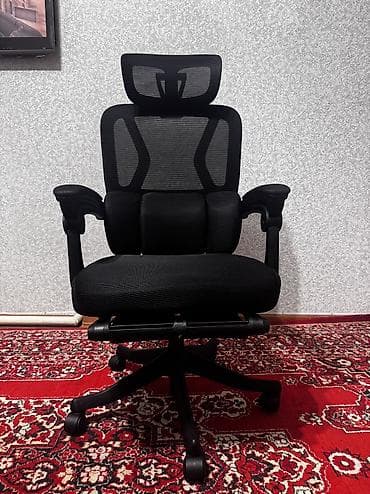 Офис креслолору: Офис креслолор, Дөңгөлөктүү, түсү - Кара — 8