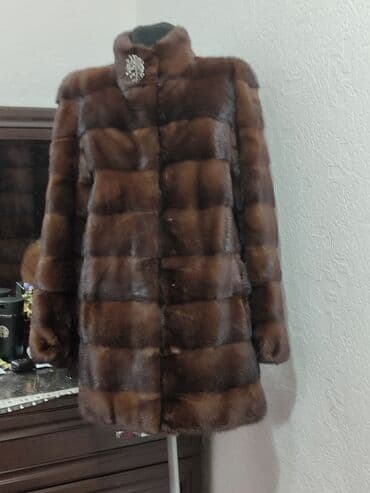 платья из панбархата на шифоне для полных: Шуба, Норка, Короткая модель, Канада, M — 6