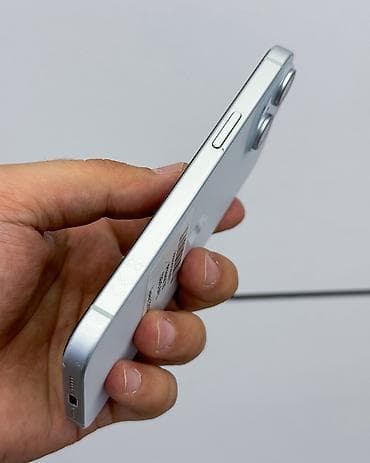 iphone 13 max: IPhone 15, Б/у, 128 ГБ, Голубой, Защитное стекло, Чехол, В рассрочку, 84 % — 5