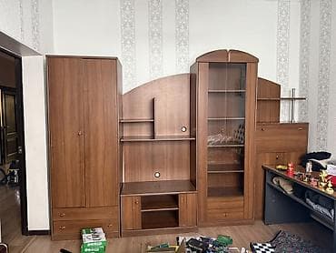 кукушка часы: Стенка/гостиная модульная из ЛДСП в тёплом ореховом оттенке. Состав и — 2