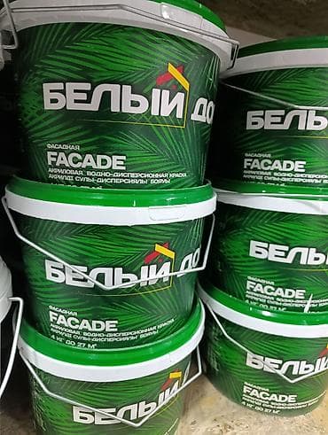 аист: Акриловая краска, БЕЛЫЙ АИСТ, Для фасада, цвет - Белый, 4 кг, Атмосферостойкая — 4