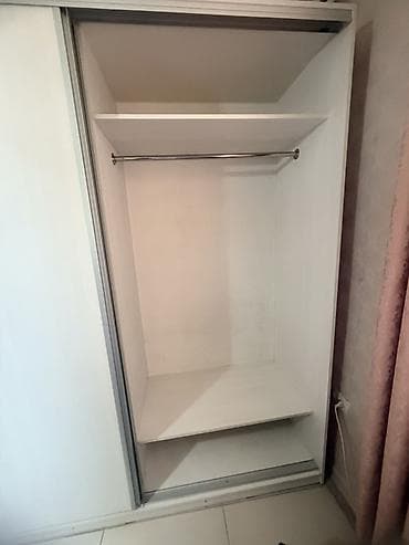 раздвижная: Спальный гарнитур, Двуспальная кровать, Шкаф, Комод, ДСП, Самовывоз, цвет - Белый — 3