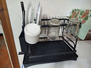 мебель бишкек столы и стулья фото цены: Металлическая сушилка для посуды чёрного цвета с поддоном для сбора — 4