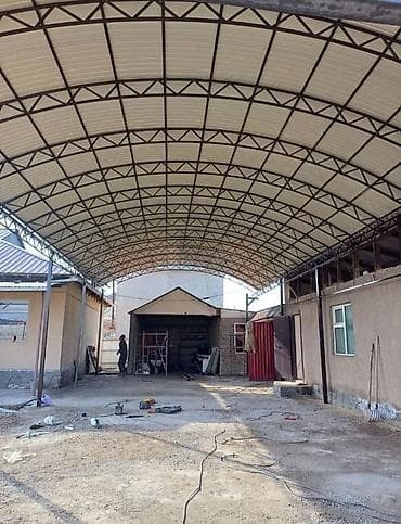 купольные беседки: Навес, Арочный, Металл, Профнастил, Установка — 5