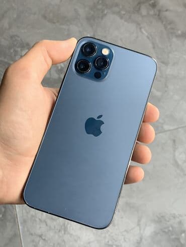 гелевые аккумуляторы: IPhone 12 Pro, Б/у, 128 ГБ, Pacific Blue, Защитное стекло, Чехол — 1