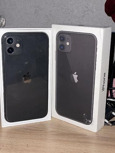 IPhone 11, Жаңы, 128 ГБ, Кара, Коргоочу айнек, Каптама, Кабель, 88 %