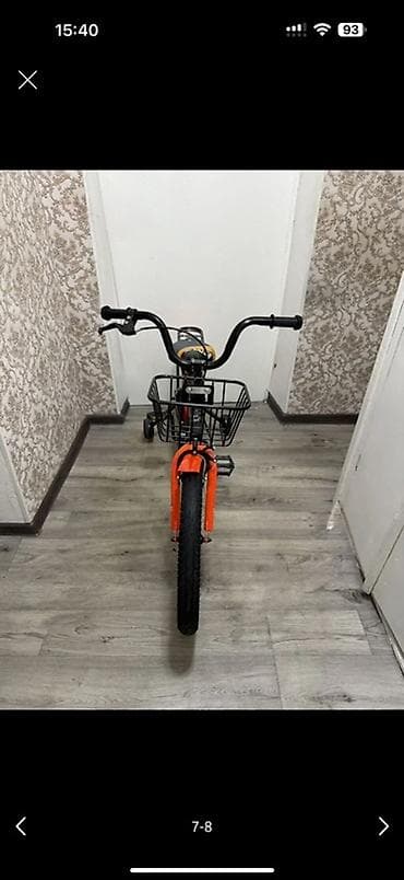 железная корзина: Детский велосипед BMX-стиля с дополнительными боковыми колесами — 3