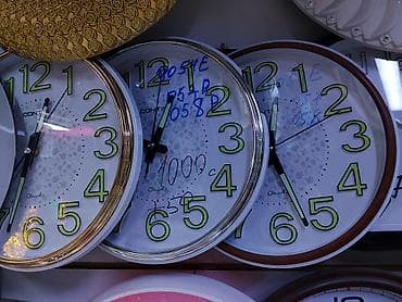 настенные вешалки: Настенные кварцевые часы CONTIN. Крупные арабские цифры салатового — 1