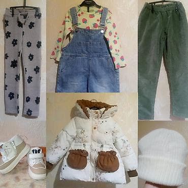 zara kids: Комплект, цвет - Белый, Б/у — 1