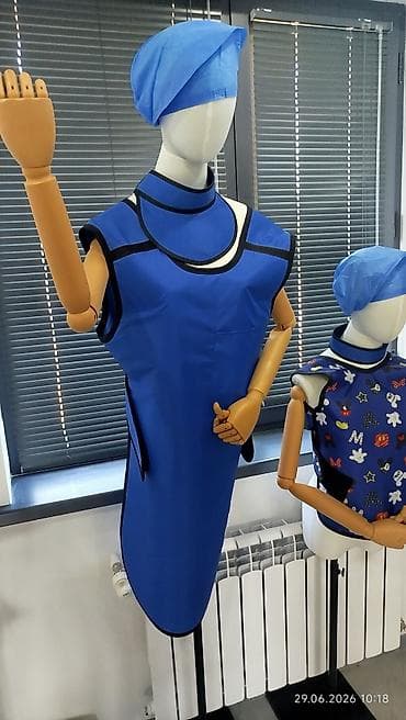 фартук для рентгена: Защитный фартук для рентгена Длина по колено + воротник для защиты — 1
