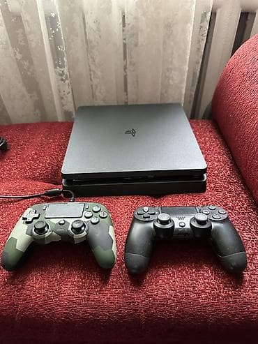 игра на ps4: PlayStation 4 Slim 1 TB Два джойстика оригинальный и nacon Комплект — 2