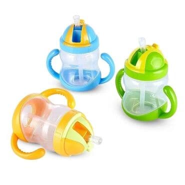 современный: Поильник с трубочкой и ручками поможет малышу быстро привыкнуть пить — 1